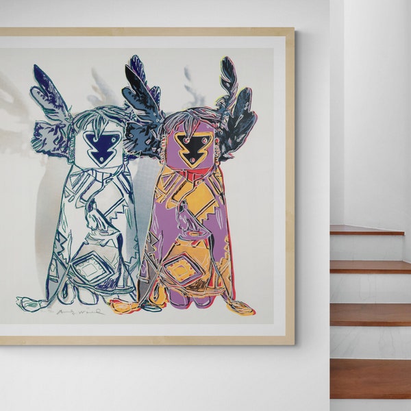 Native American Dolls | Warhol | Pop Art Canvas or Print (Framed /Unframed and Mat/No Mat)