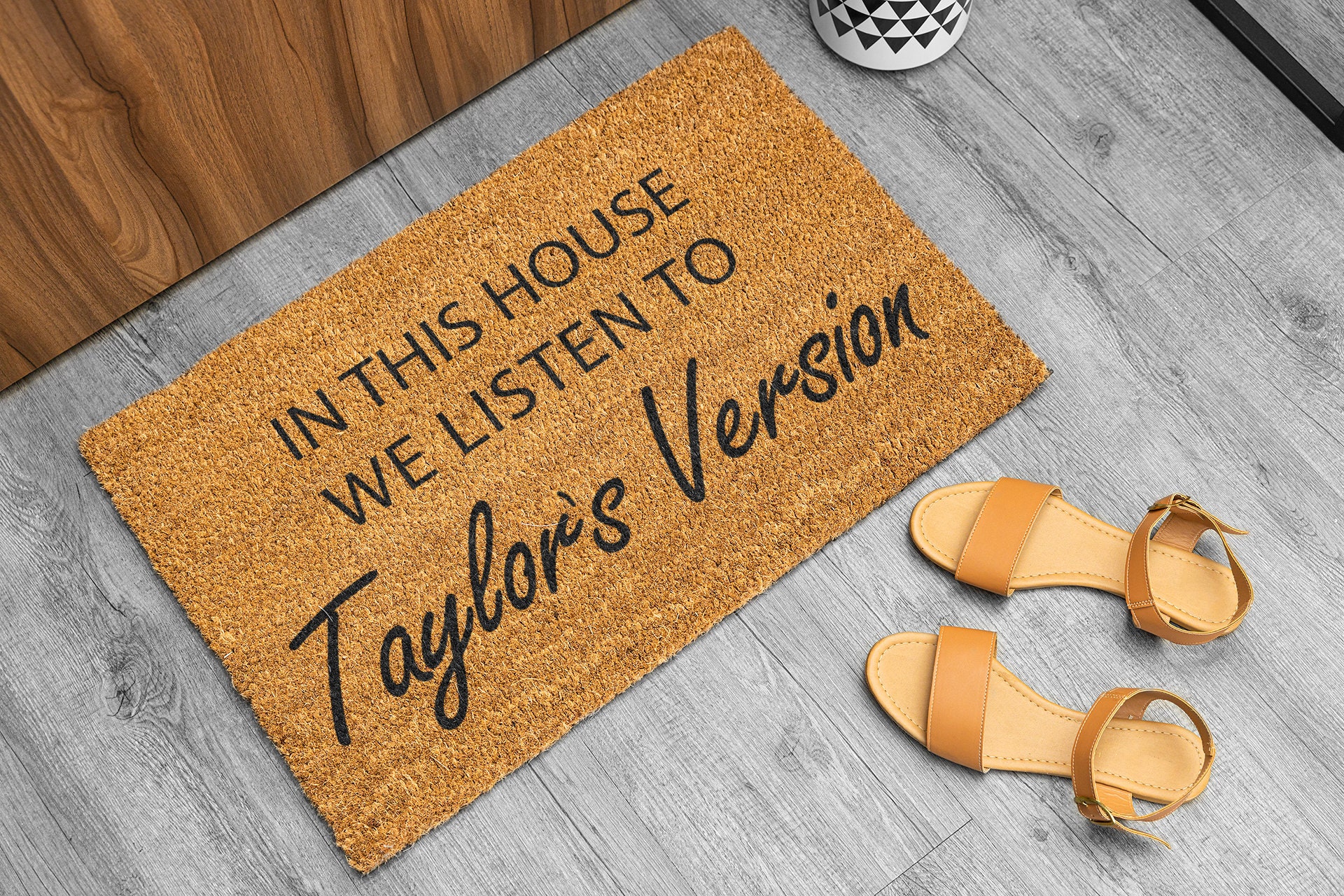 Discover In This House We Listen To Taylo version The Eras Tour Taylor Doormat