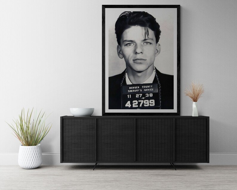 Mug Shot Poster Size Prints Of Frank Sinatra Large Print Or Canvas
