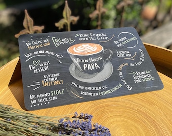 Vatertag Geschenk: Frühstücksbrett „Guten Morgen Papa“ - persönliches Geschenk zum Vatertag, Geburtstagsgeschenk für Papa