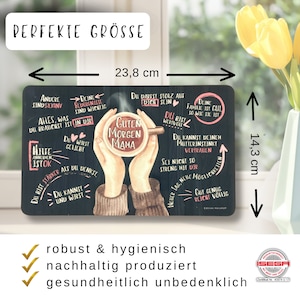 Geschenkset für Mama: Frühstücksbrettchen Guten Morgen Mama I Geschenk Muttertag, Geburtstagsgeschenk Mama, Geschenk frischgebackene Mama Bild 4