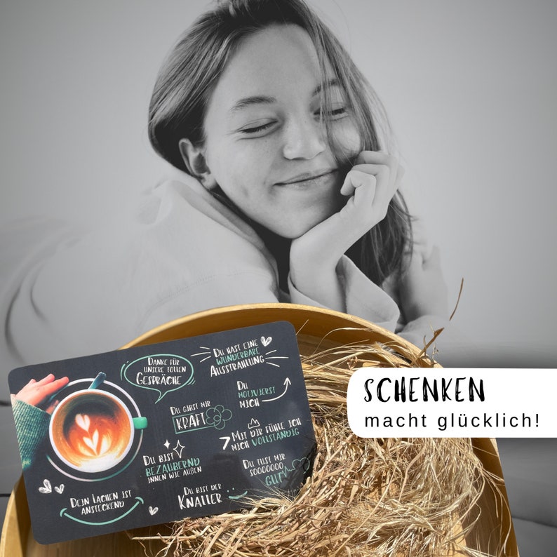 Lieblingsmensch Geschenk: Frühstücksbrettchen DU BIST I Geburtstag Freundin, beste Freundin Geschenke, Danke dass du da bist, Kleinigkeit Bild 8