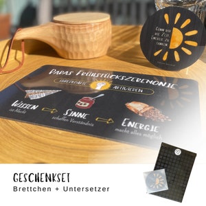 Papa Geschenk, das Superkräfte aktiviert: Geschenk Vatertag, kleines Geschenk für Papa I Geschenkset Vater I Geburtstagsgeschenk für Papa Set mit Untersetzer