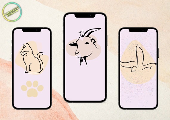 Goat Phone Wallpaper Light Color Iphone Lockscreen Animal - Etsy Goat Phone Wallpaper Light Color Iphone Lockscreen Animal - Etsy