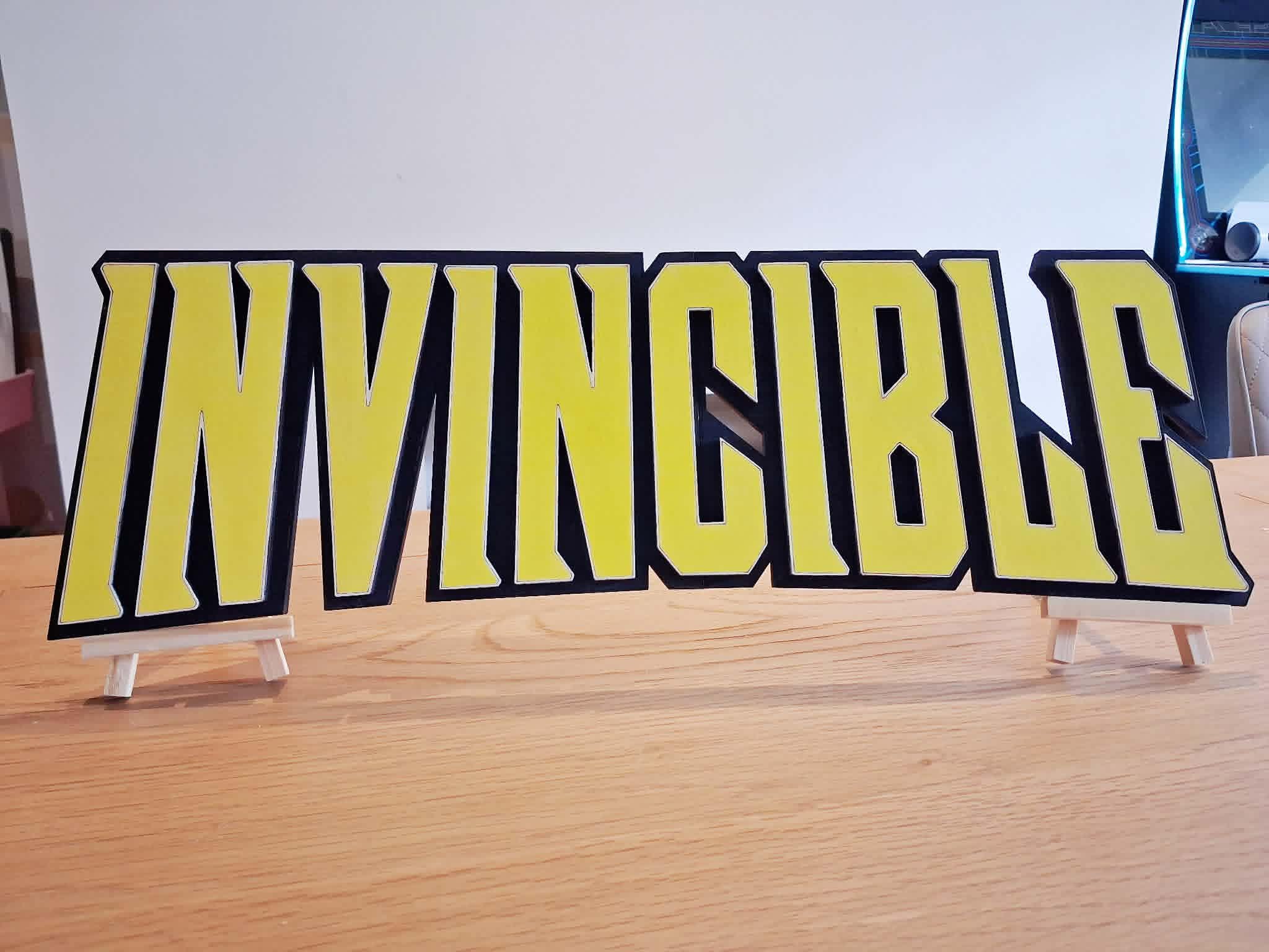 Invincible Comic Title Standing Sign - Wooden Hand Painted Laser Cut ...