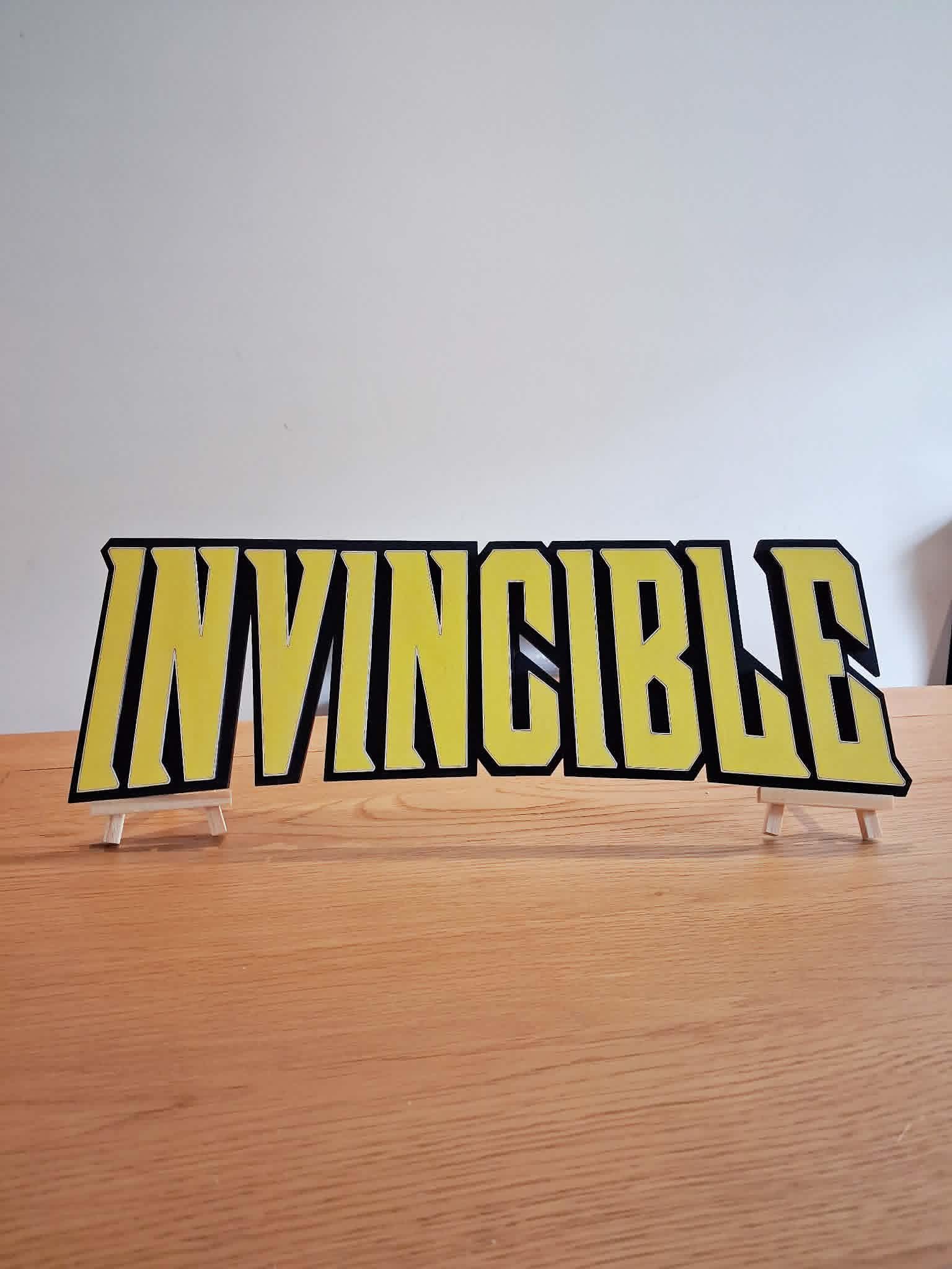 Invincible Comic Title Standing Sign - Wooden Hand Painted Laser Cut ...