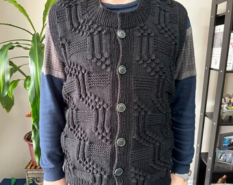 Hand Knitted Vest Black