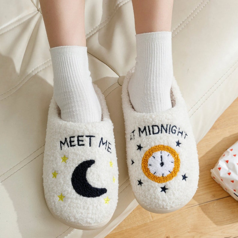 Meet Me at Midnight Slippers Taylor Slippers Cozy Fuzzy Etsy UK