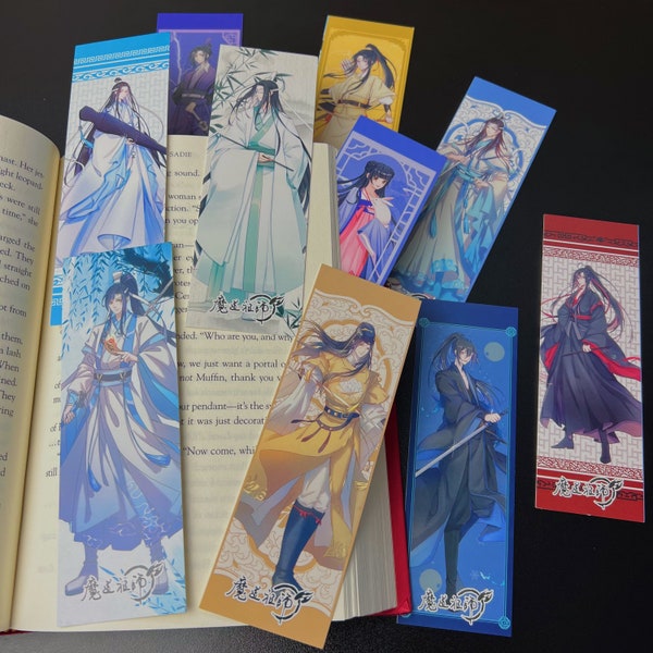 Grandmaster of Demonic Cultivation bookmark, Mo Dao Zu Shi paper bookmark, Grandmaster of demonic cultivation prints, 魔道祖师, mdzs bookmarks