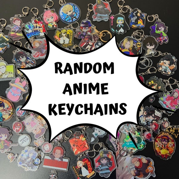 Buy 2 get 1 free anime keychains, Personalized mystery anime Keychains, Anime keychain grab bag, cute keychains, Anime grab bag