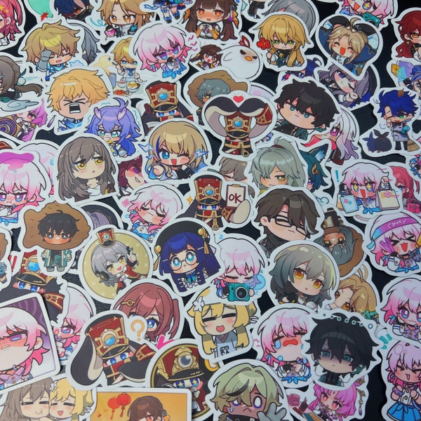 Honkai star rail chibi stickers, 80 assorted Chibi star rail sticker, honkai star rail Character Sticker, Star rail sticker decals