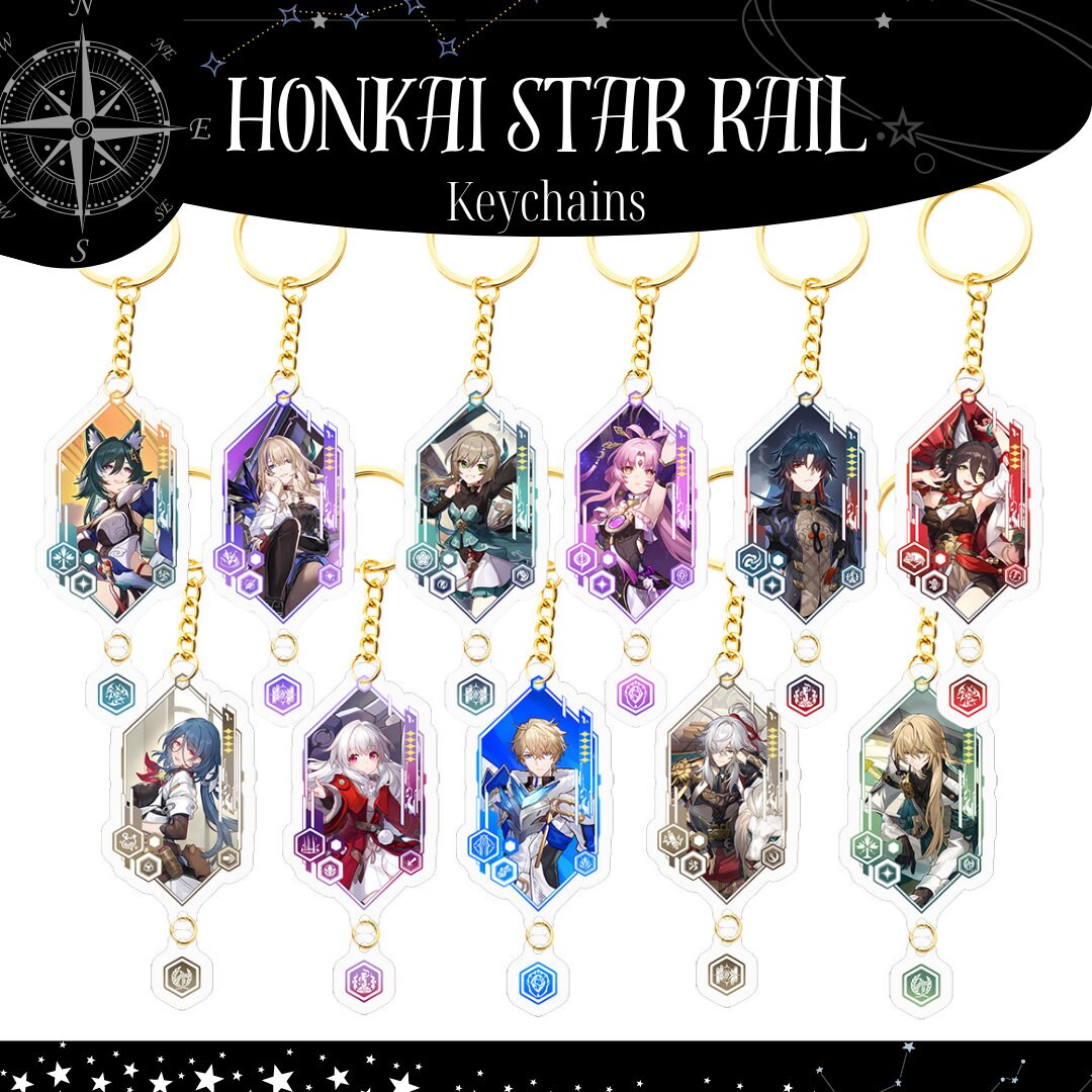Honkai Star Rail Keychains, Honkai Star Rail Key Charms, Honkai Star