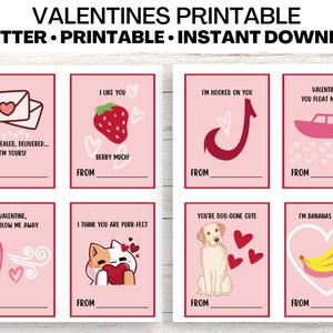 Instant Download | Printable Valentines | School Valentines |