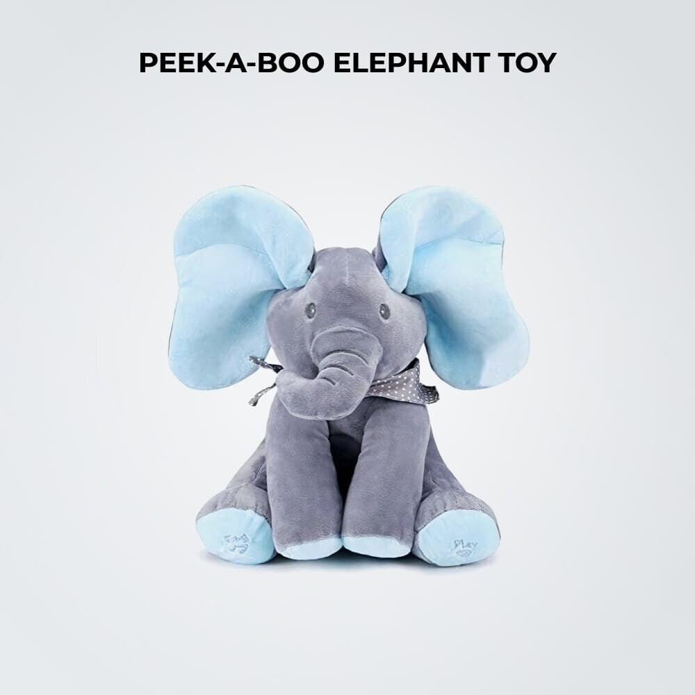 blue peek a boo elephant