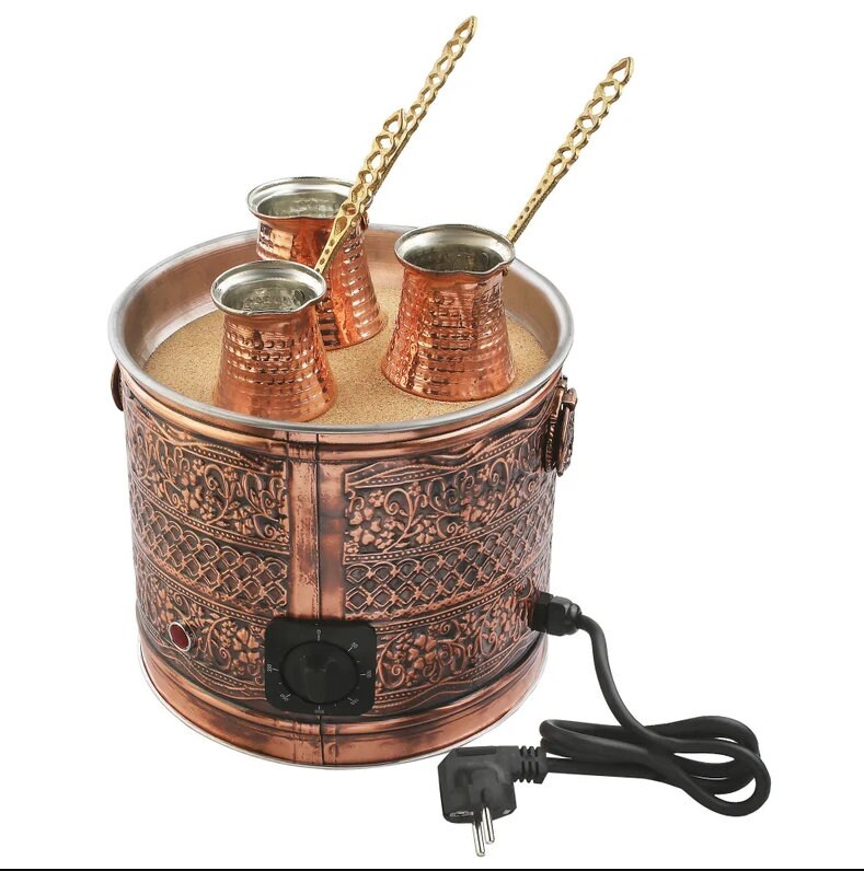 Authentic Turkish Copper Sand Coffee Maker Medium Round Etsy