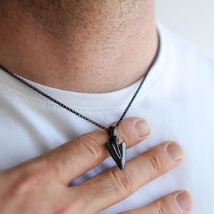 Pijlketting voor heren, pijl Viking-ketting, herenketting, cadeau voor hem