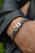 Men&#39;s Personalised Stainless Steel Bracelet • Engraved • Stainless Steel • Personalized Bracelet • Hidden Message • Christmas Gift for Him