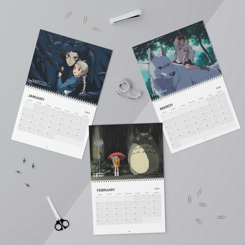 Studio Ghibli 2024 Calendario de pared / El viento se Etsy México