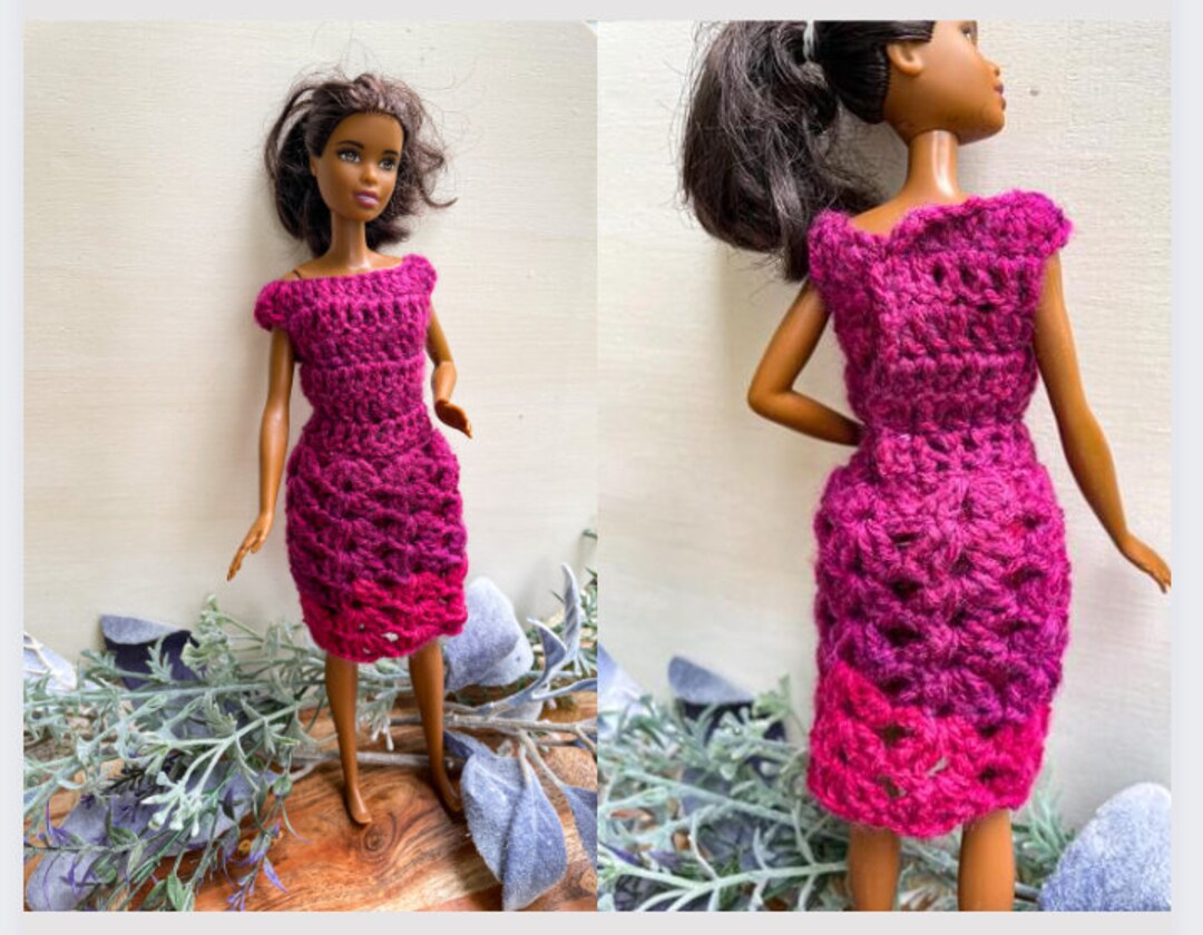 Barbie Crochet Summer Dress/ Barbie Dress up Clothes/ Handmade Etsy