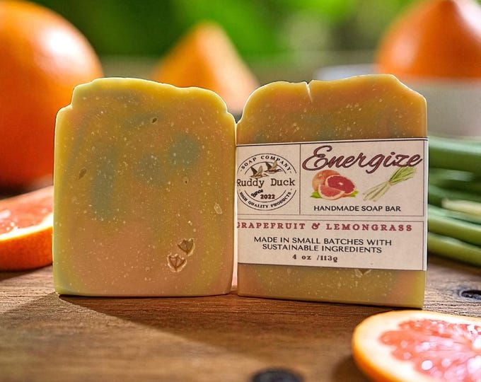 Energize - Grapefruit and Lemongrass Invigorating Handmade Soap Bar