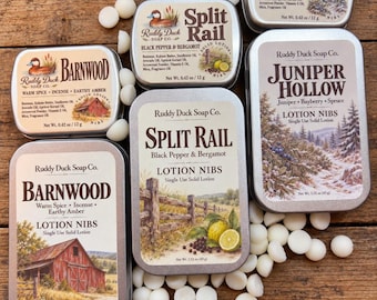Homestead Collection Solid Lotion Nibs, Barnwood Split Rail Juniper Hollow Scent