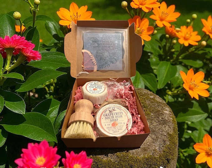 Solid Dish Soap Gift Set – Natural, Long-Lasting, and Beautifully Boxed