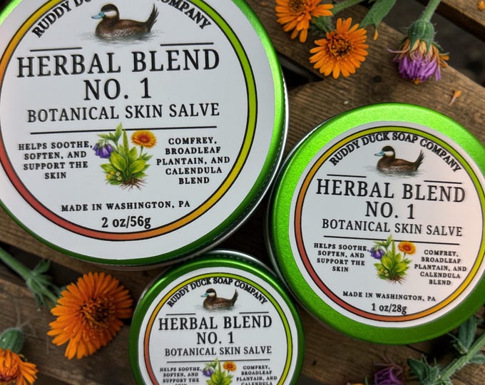 Herbal Blend No. 1 Salve Calendula, Comfrey & Plantain Infused Oils