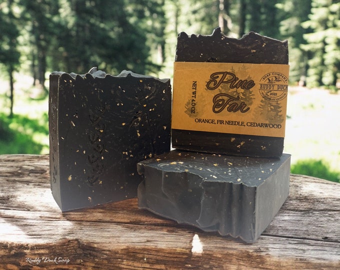 Pine Tar Handmade Rustic Soap Bar