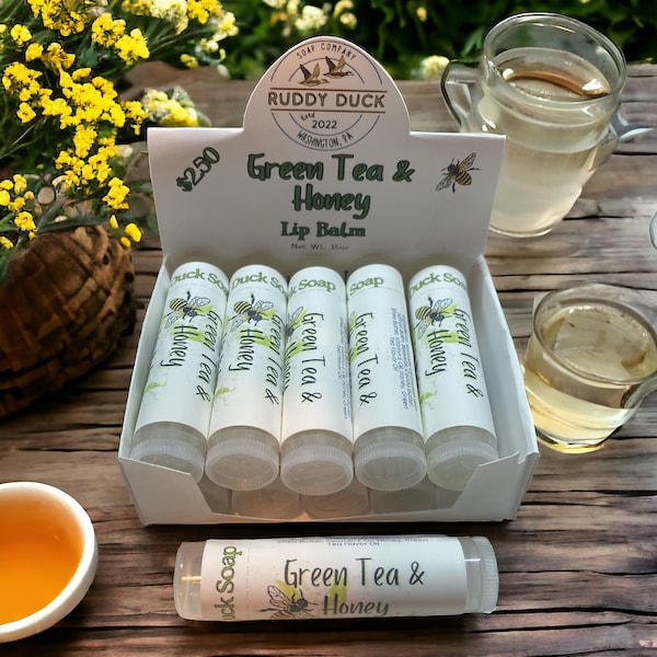 Green Tea and Honey flavored Lip Balm