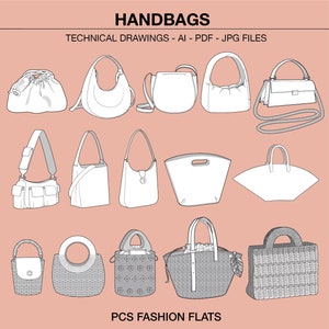 Handbag Sketches Etsy