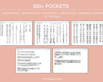 300+ Pocket Flat Vector Art: Fashion Design Templates (AI & PDF)