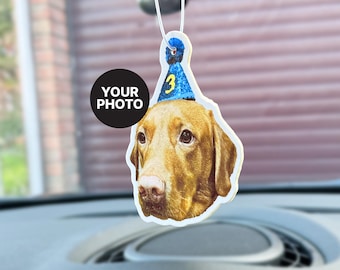 Personalised Photo Car Freshener | Custom Air Freshener | Upload Any Photo | Dog, Cat & Family Gift | Custom Car Accessory