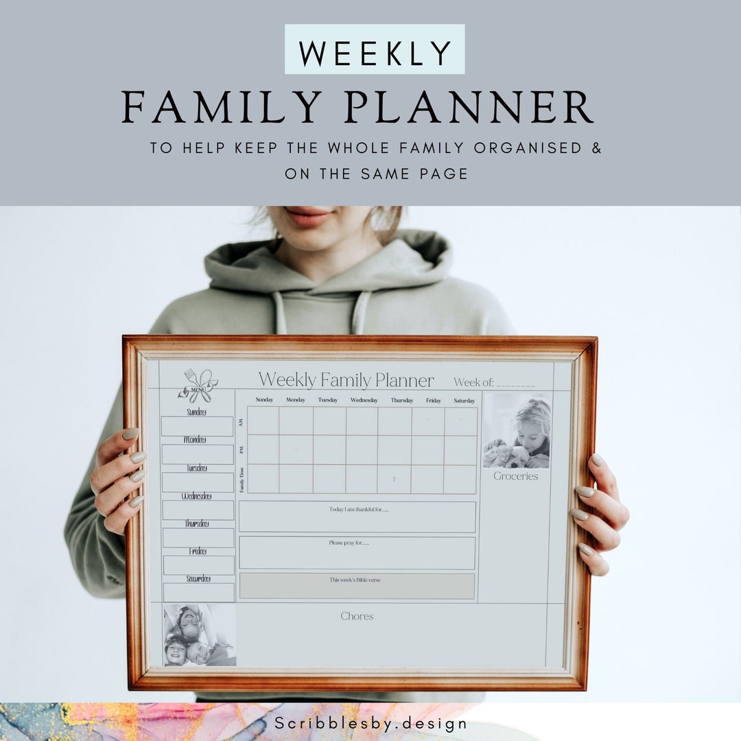Weekly Family Planner printable - Etsy
