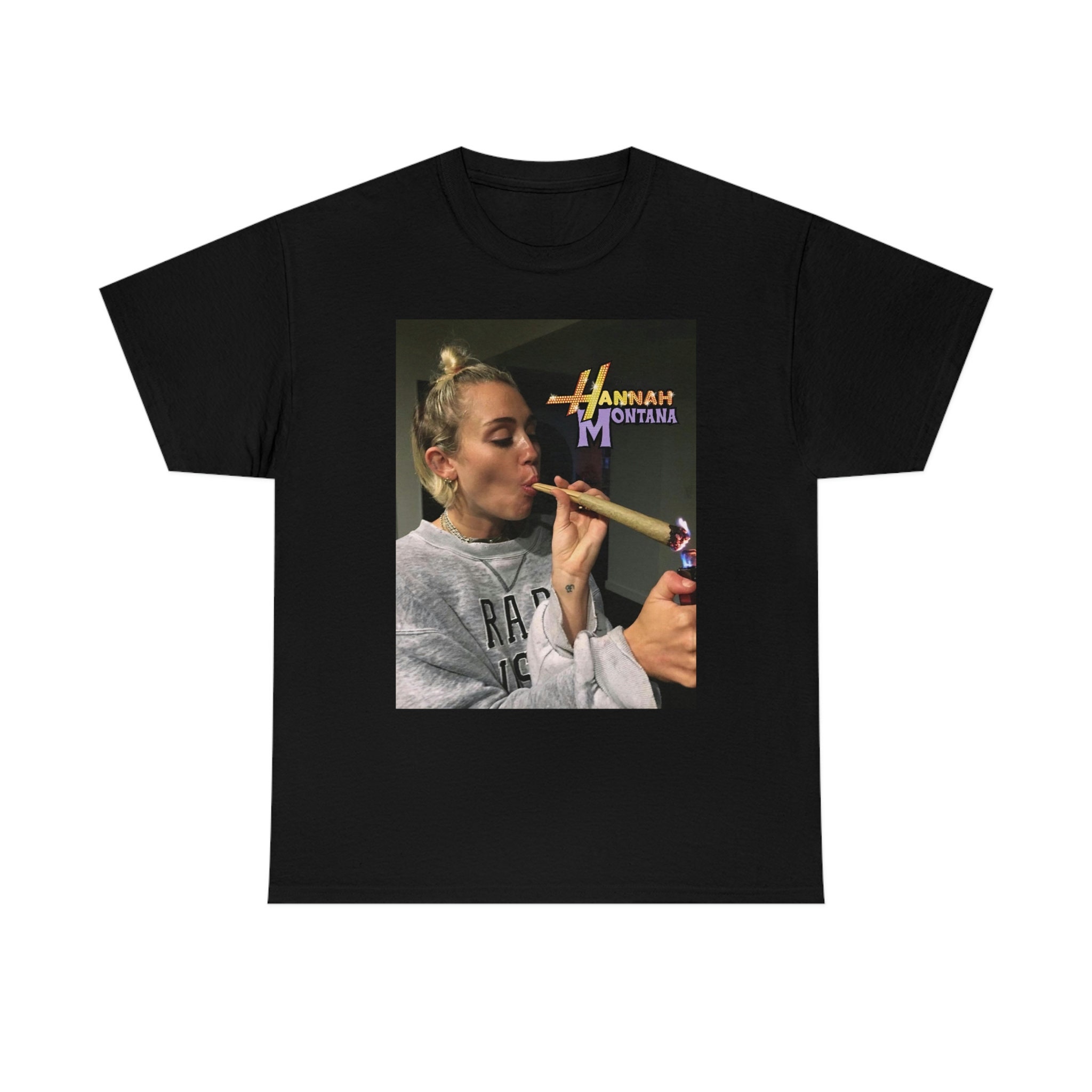 Miley Cyrus/hannah Montana Funny Smoking Unisex Tee - Etsy