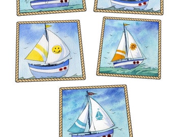 Sailing Boat Metal Signs Artwork by David Bailey