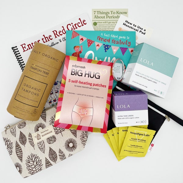 First Period Kit: Menarche Deluxe | Period Kit for Girls | First Period Gift | Period Gift for Tween or Teen | Period Talk | Menstruation