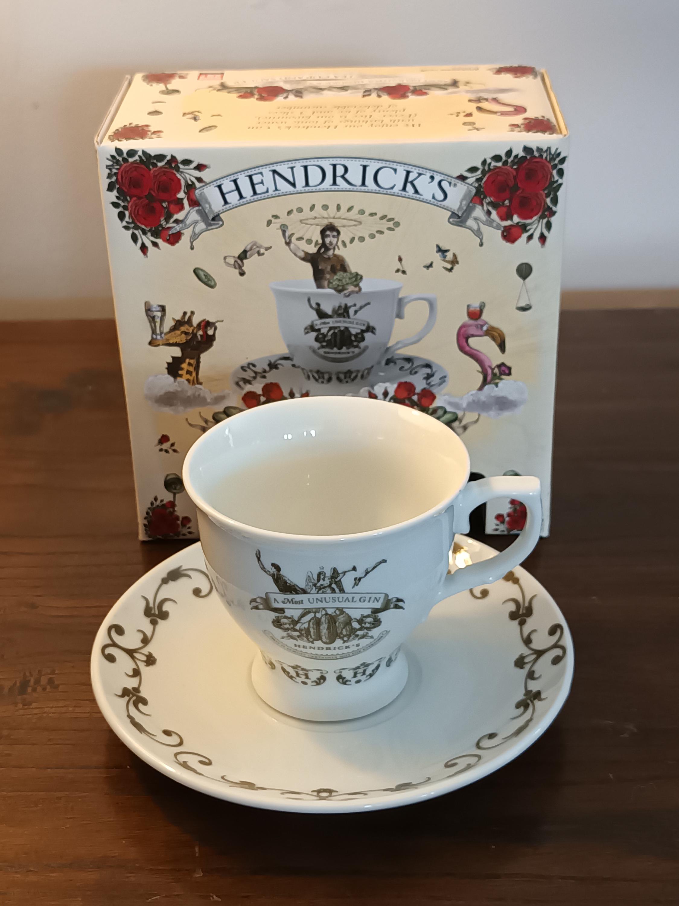 HENDRICK'S ジン 1L ヘンドリックスセラミック ティーカップソーサー