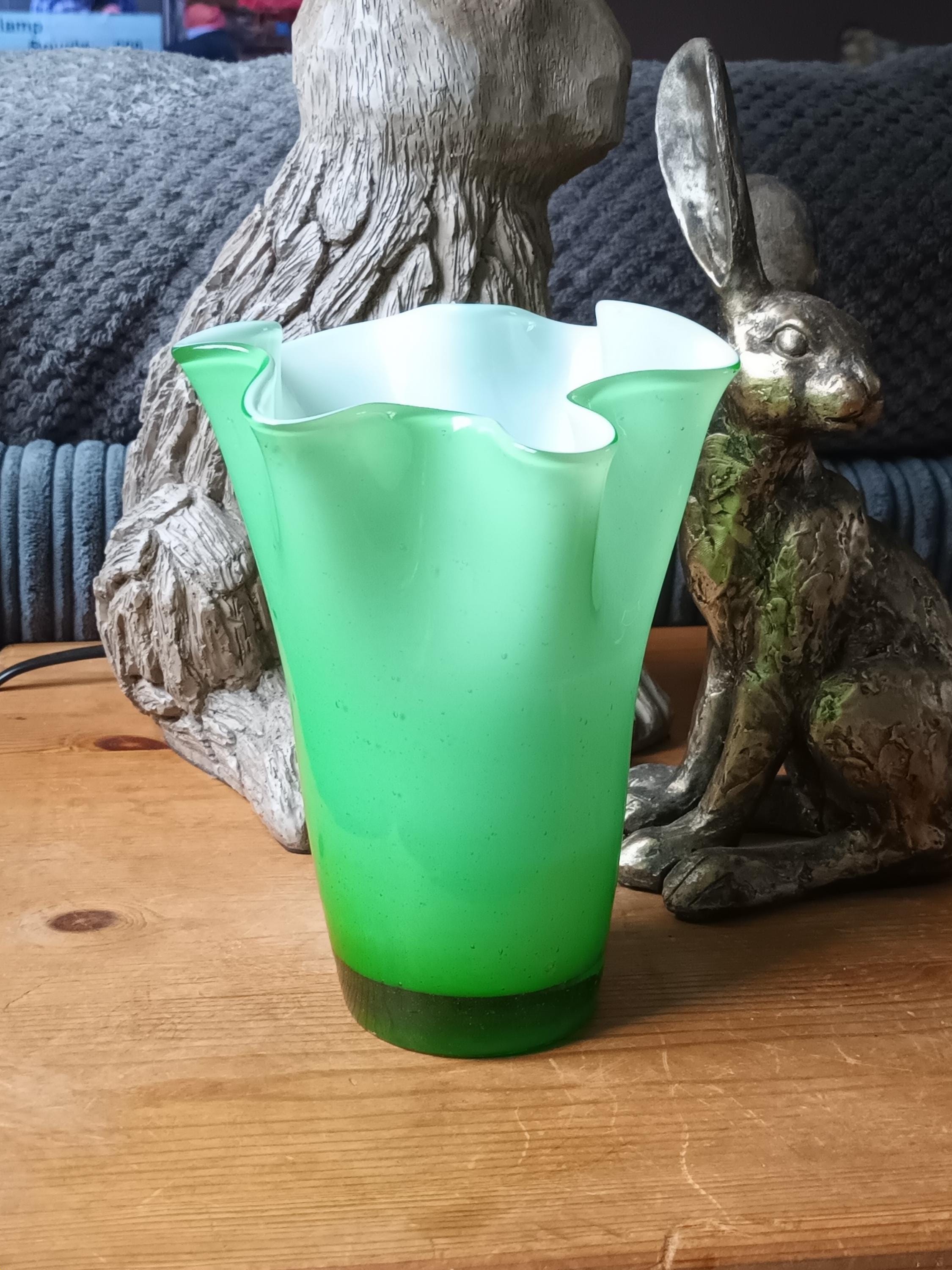 Green opaline vase - Etsy 日本