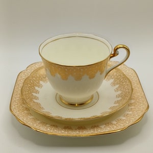 Beautiful Vintage Radfords Fenton English bone china Trio set C1940s in lovely condition