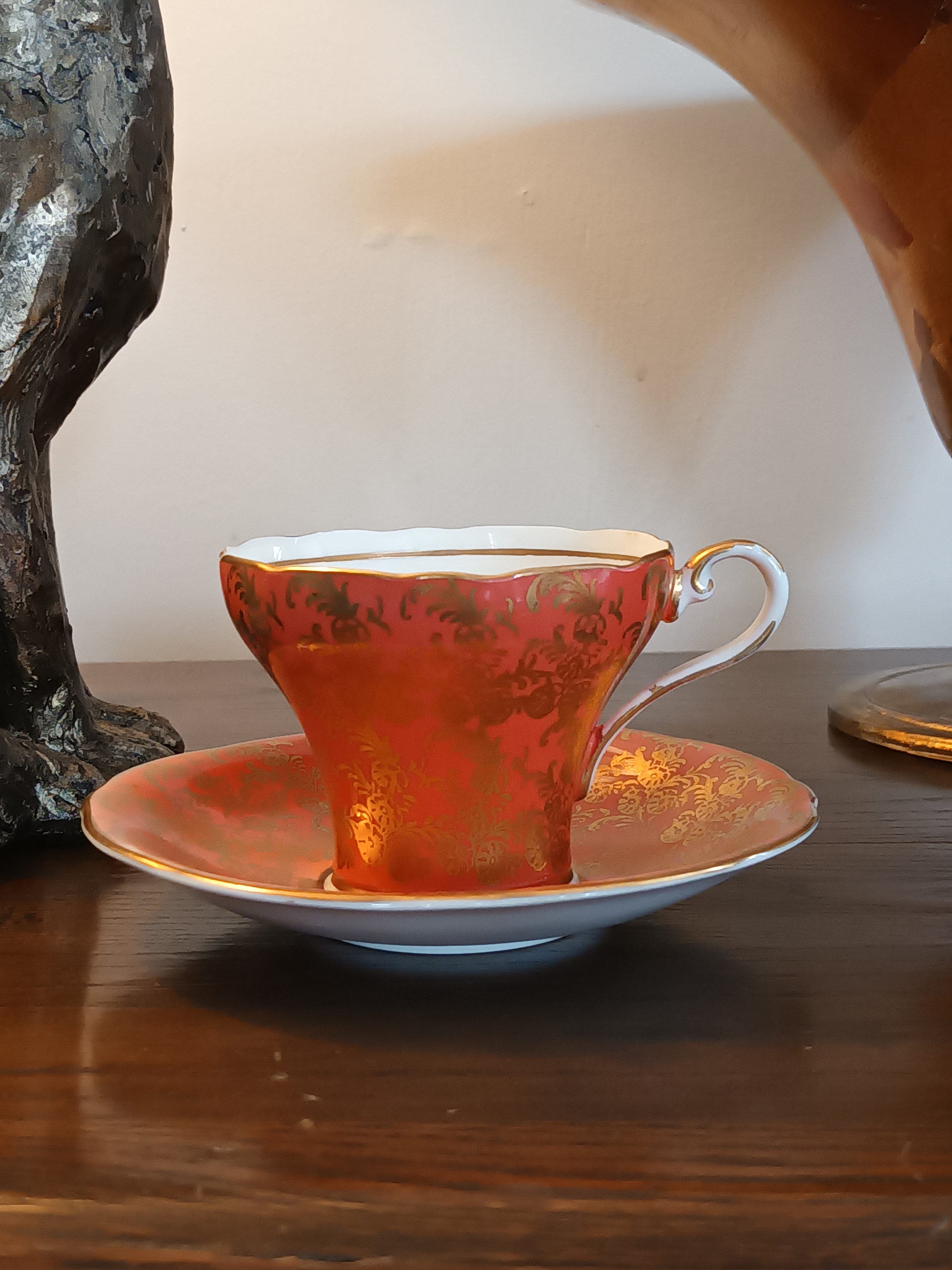 Vajilla naranja vintage México