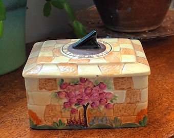 Beautiful  Rare Vintage English ceramic Beswick "Sundial" Cream jug sugar bowl set C1930s in lovely condition