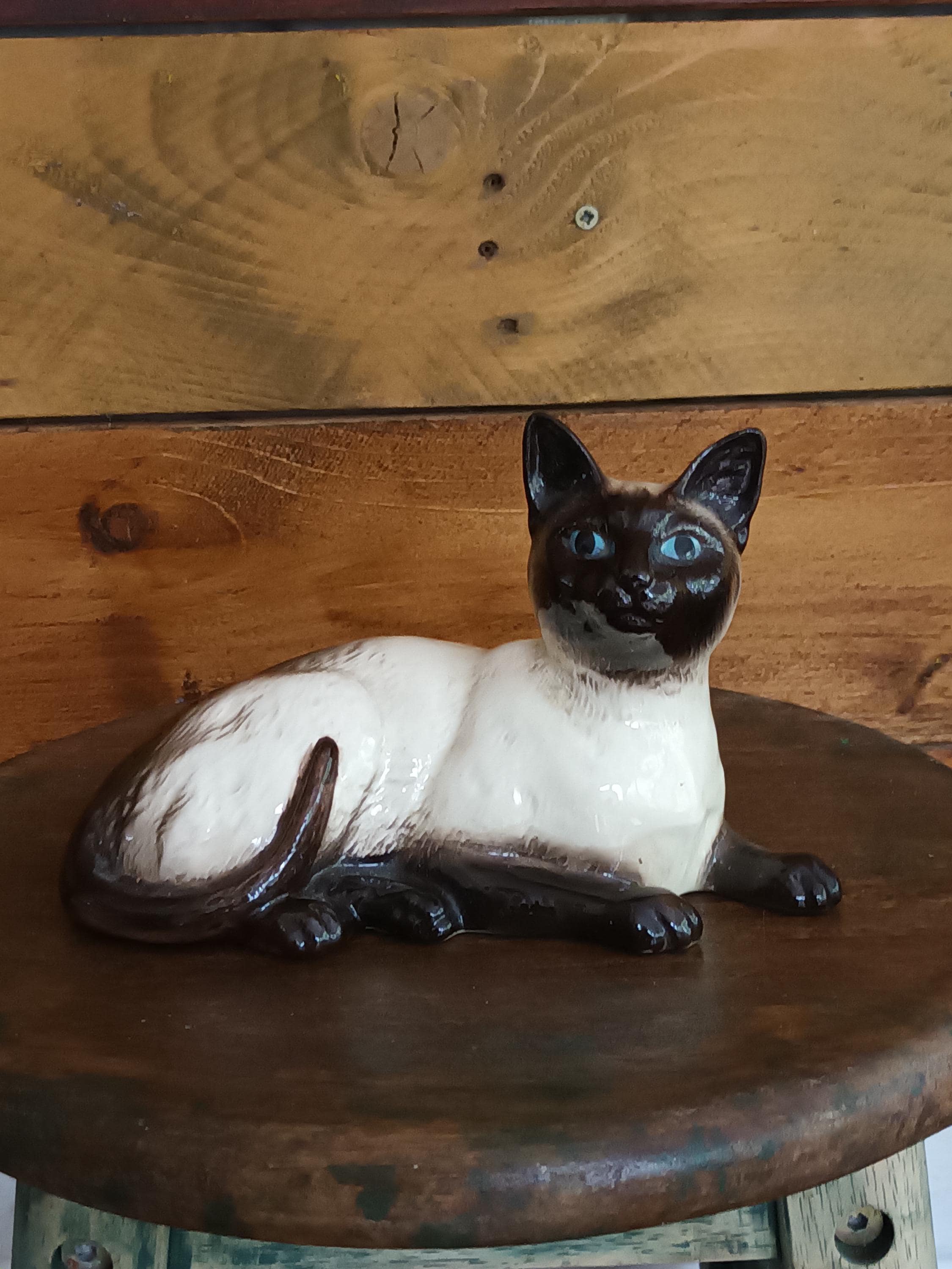 美しい希少なヴィンテージの大型ベスウィック英国製陶器製シャム