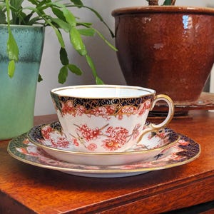 Fantastisk mycket sällsynt antik viktoriansk Royal Crown Derby fint benporslin Imari Large Trio teservis mönster "2649" C1900 i vackert skick