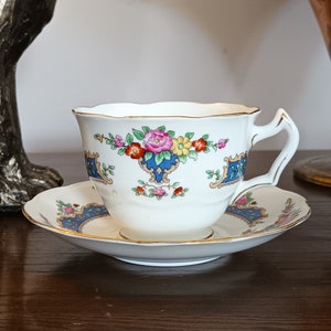 Beautiful Rare Vintage English Fine China George Jones Crescent & Sons  teacup and saucer tea set  C1930s in lovely condition