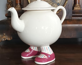 Carltonware Walking Teapot: Hand-painted English Pottery