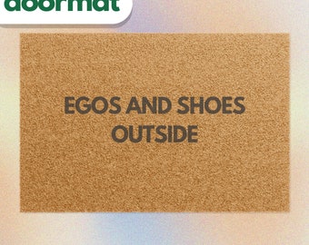 Egos And Shoes Outside Doormat