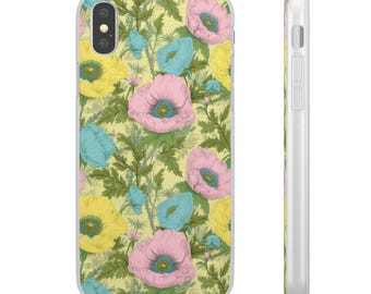 Telefoonhoesje vintage bloemen in bloei | Telefoonhoesje vintage look geboortemaand | Zomerse cottagecore | iPhone | Samsung | Flexi-case