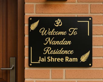 Letreros personalizados con el nombre de la casa Hindhu Ganesha