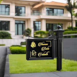 Customised House name sign ( Hindu Ganesha)