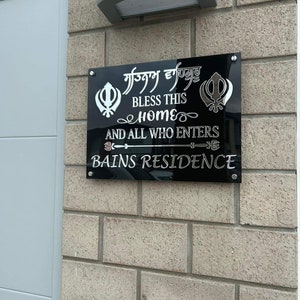 Customised  Punjabi house Name signs
